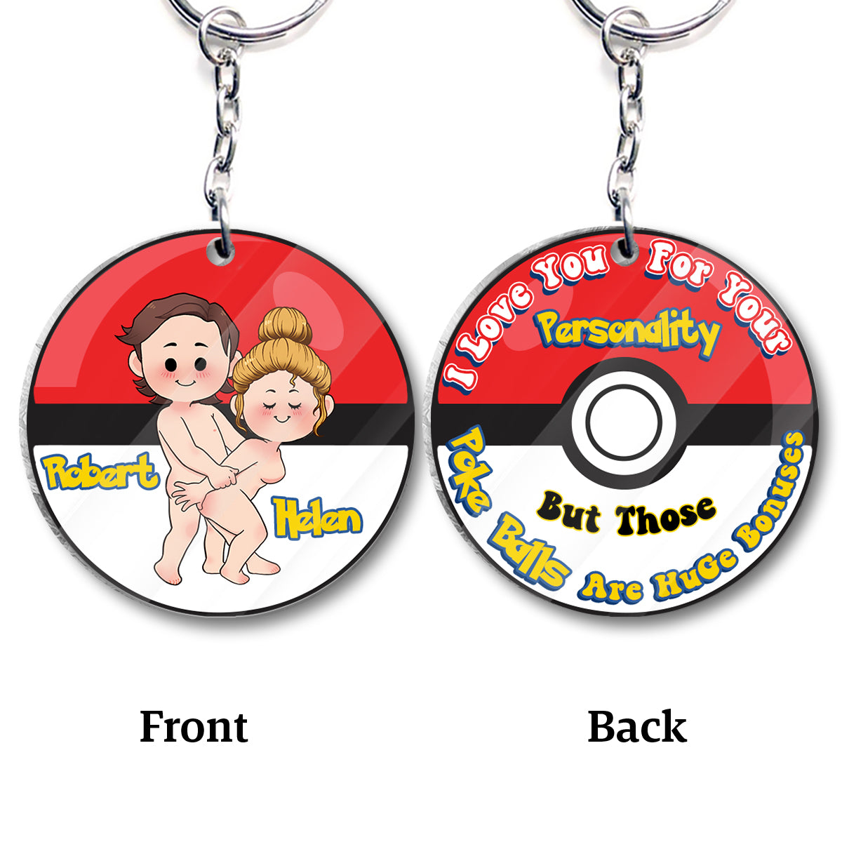 I Love You - Personalized Monster Trainer Transparent Keychain