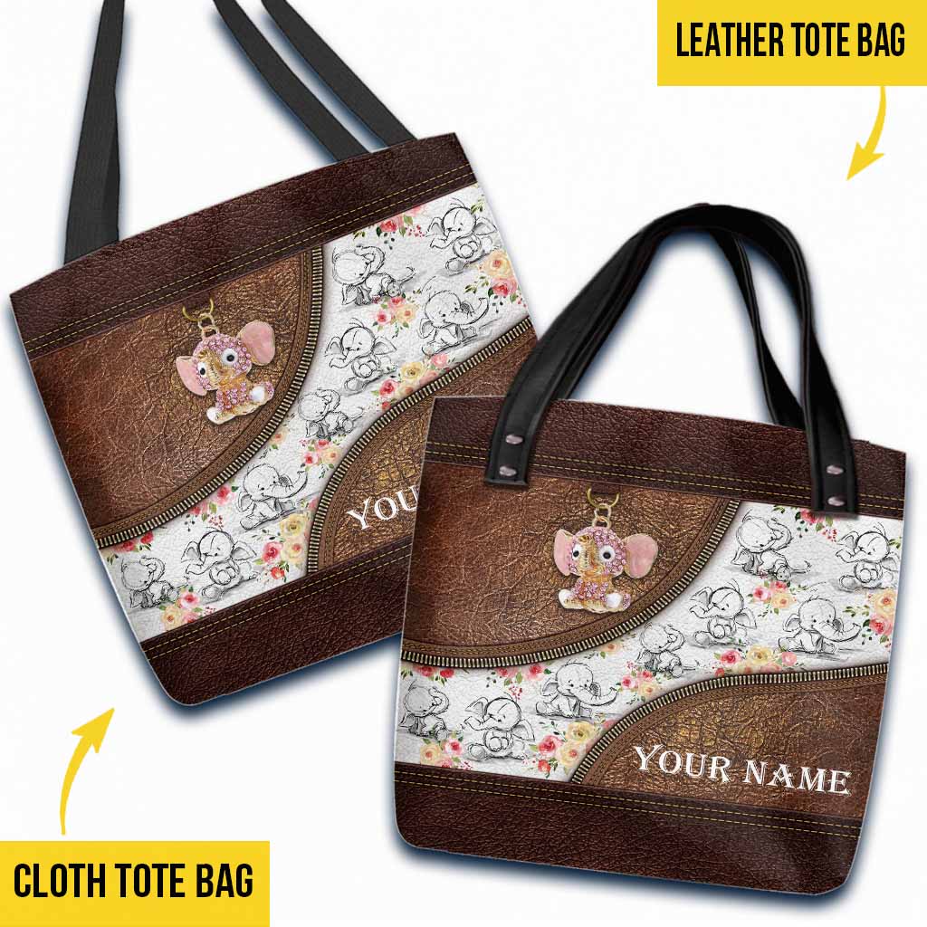 Love Elephants Personalized  Tote Bag