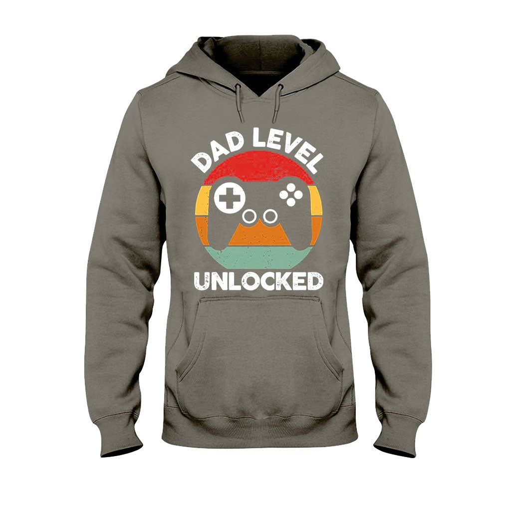 Dad Level Unlocked Funny Gaming - Father T-shirt And Hoodie 092021