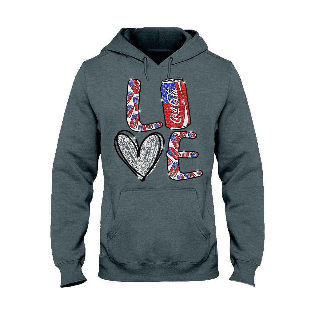 Love Summer Patriotic Carbonated Drink T-shirt and Hoodie