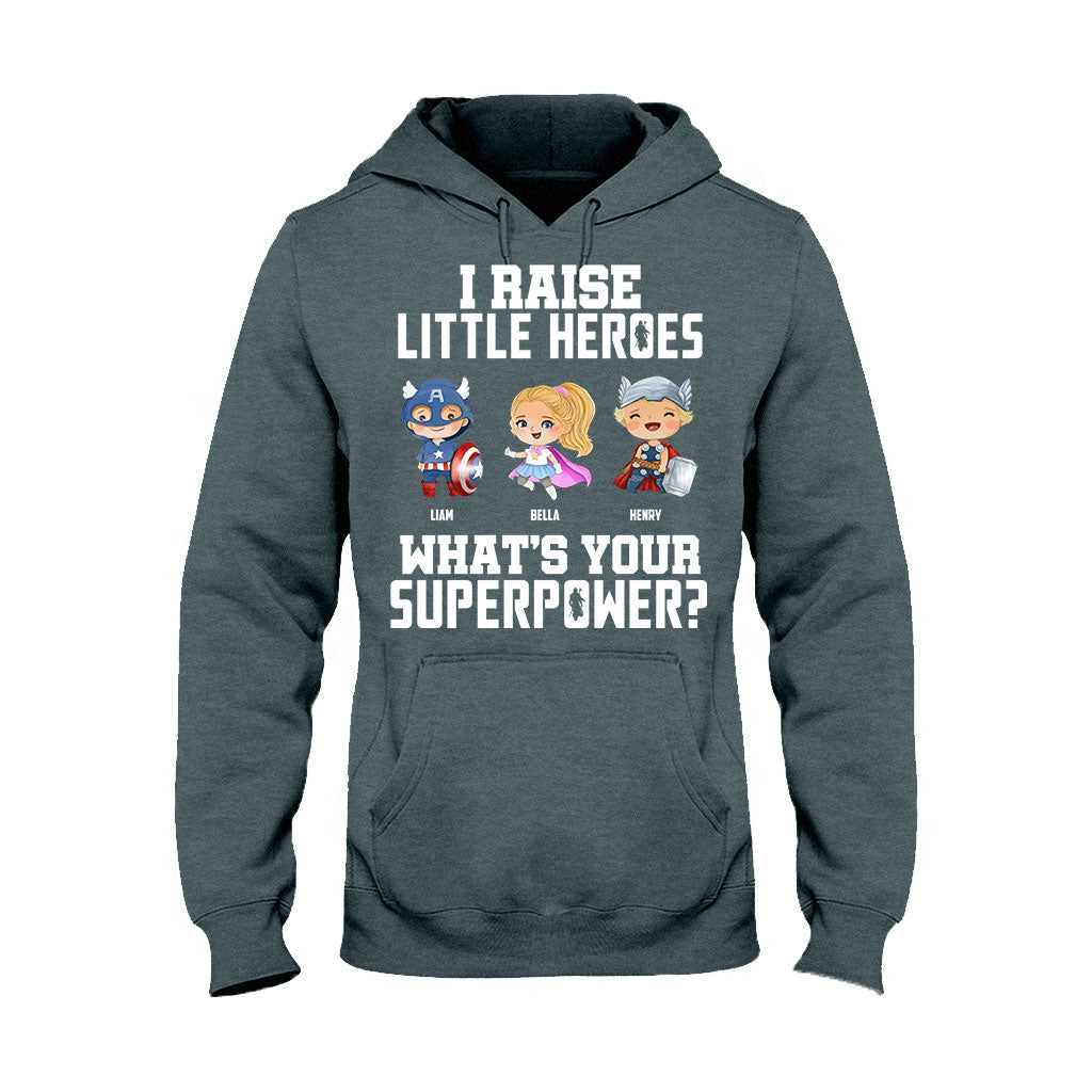 I Raise Little Heroes - Personalized Father T-shirt and Hoodie
