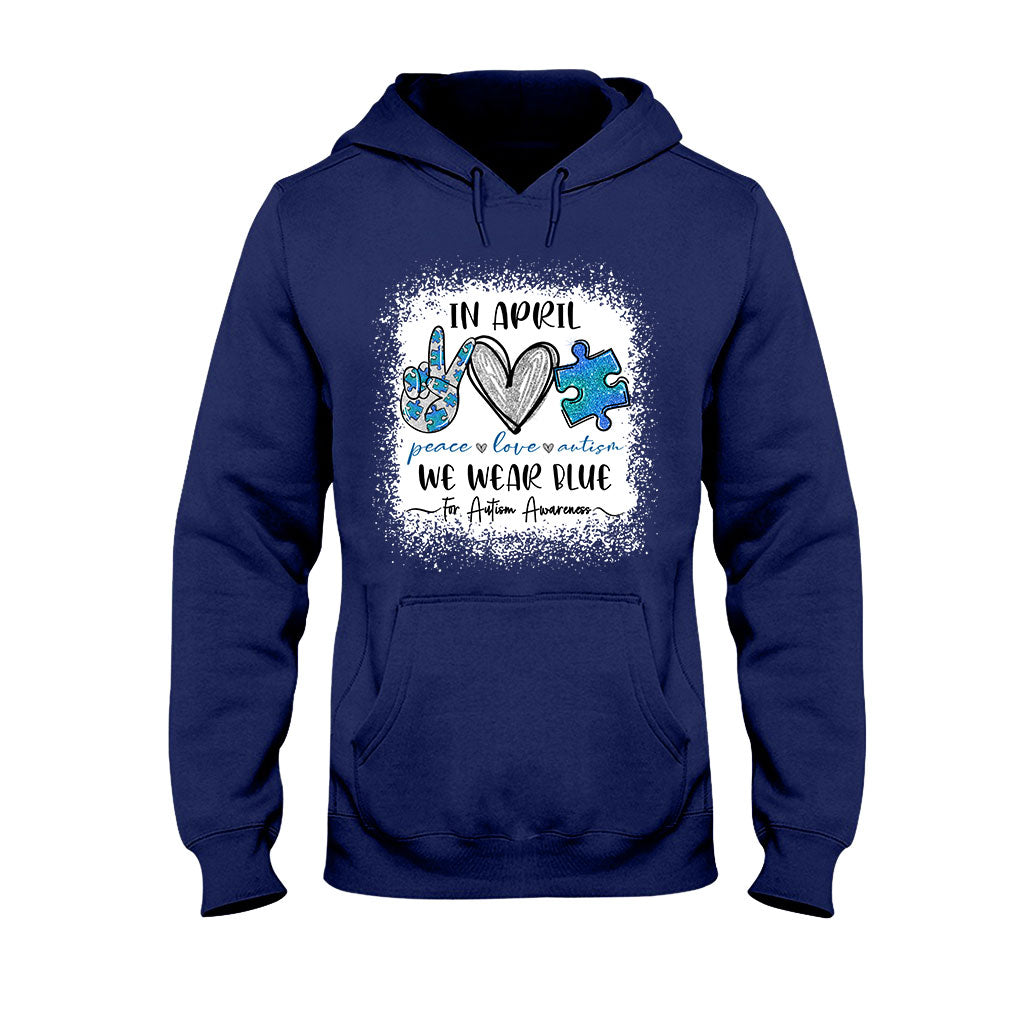 In April We Wear Blue - Autism Awareness T-shirt and Hoodie 1121