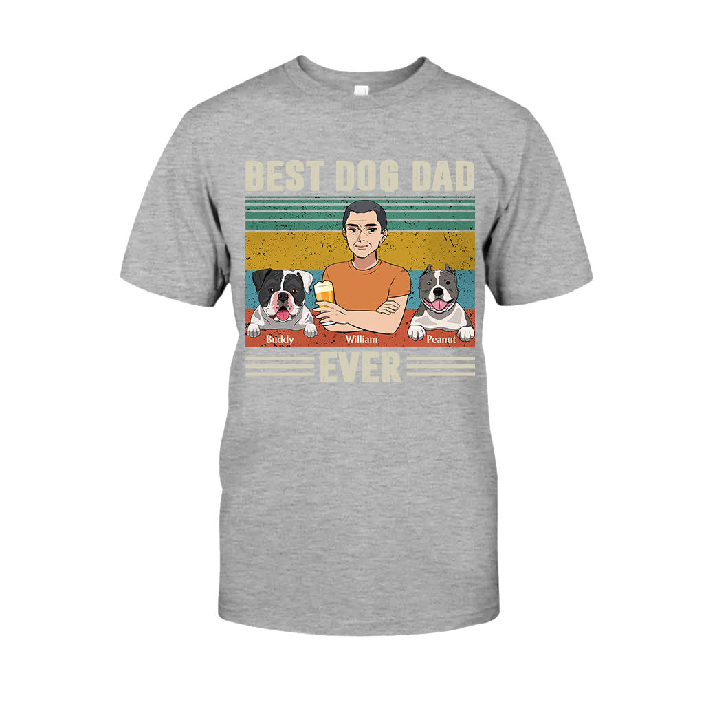 Best Dog Dad Ever - Personalized Father's Day T-shirt and Hoodie