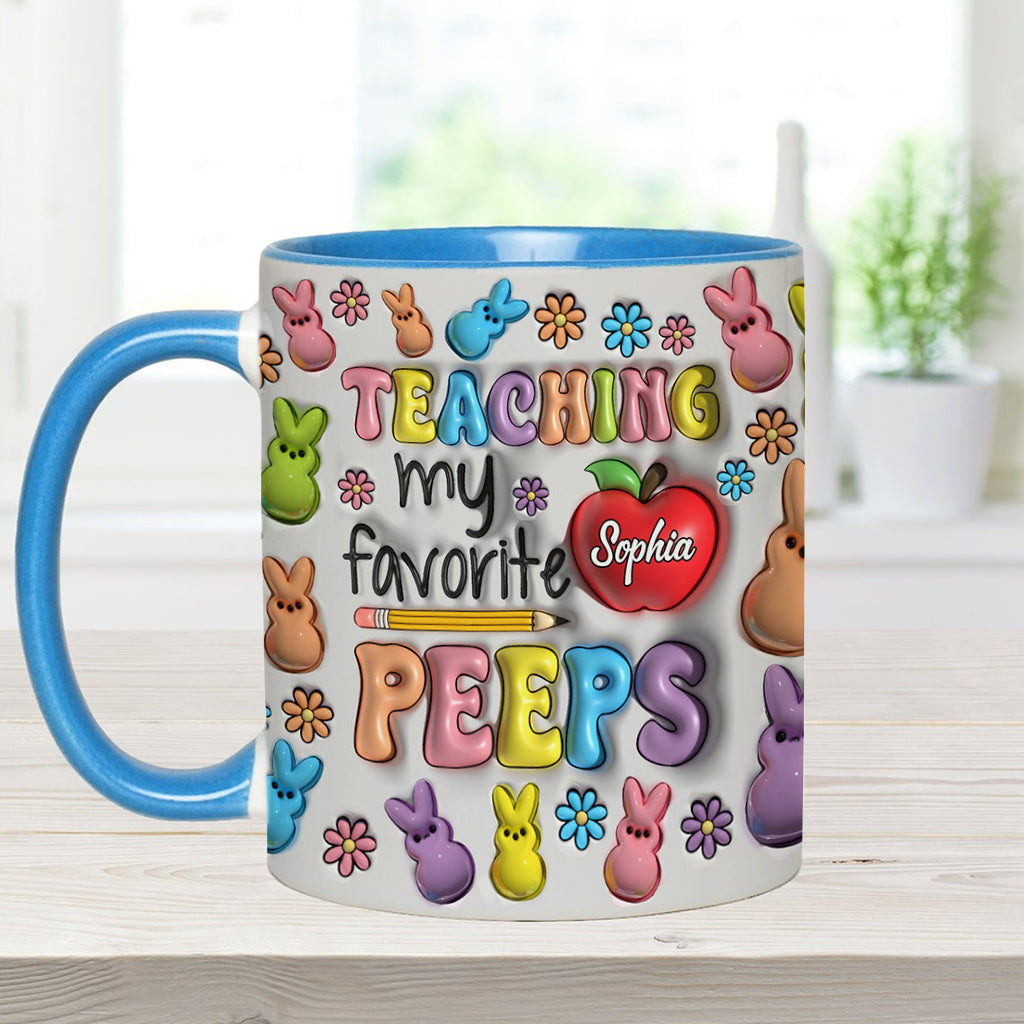 Teaching My Favorite Bunnies - Personalized Teacher Accent Mug