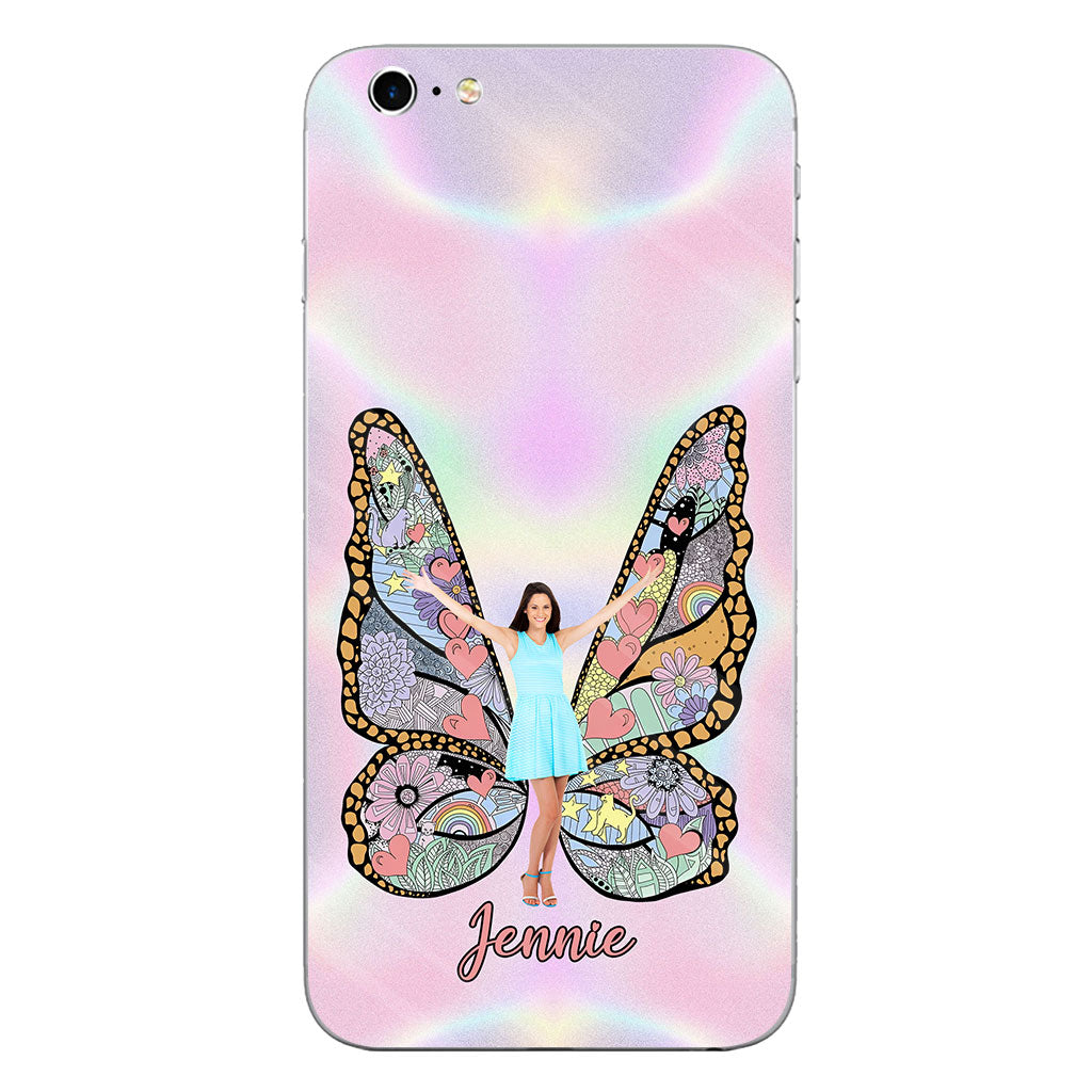 Custom Photo Butterfly - Personalized Clear Phone Case