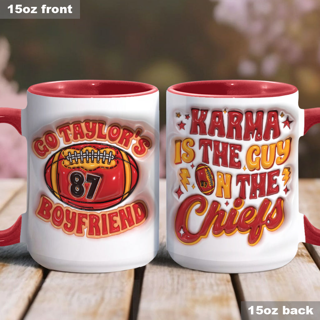 Karma Is The Guy Inflated - Tay-tay Lover Accent Mug