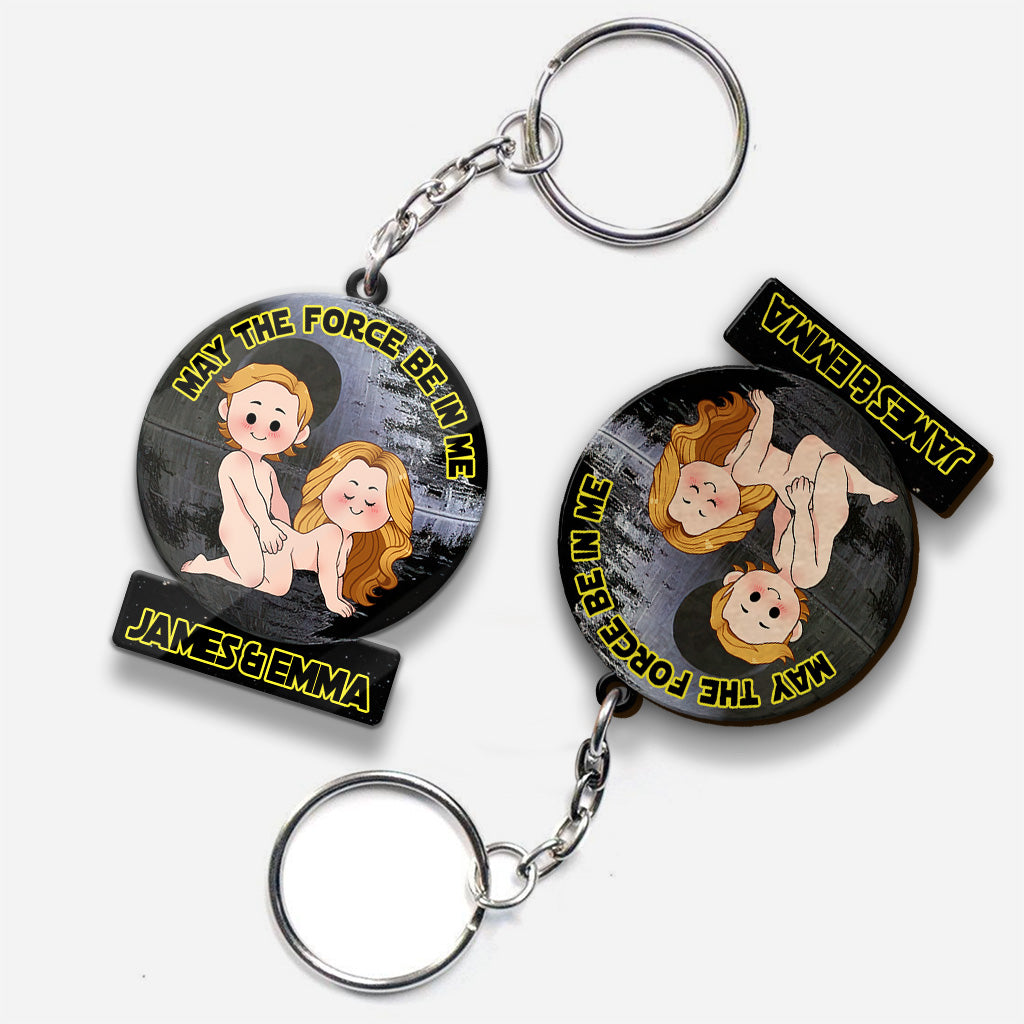 May The Force Be In Me - Personalized Couple Keychain