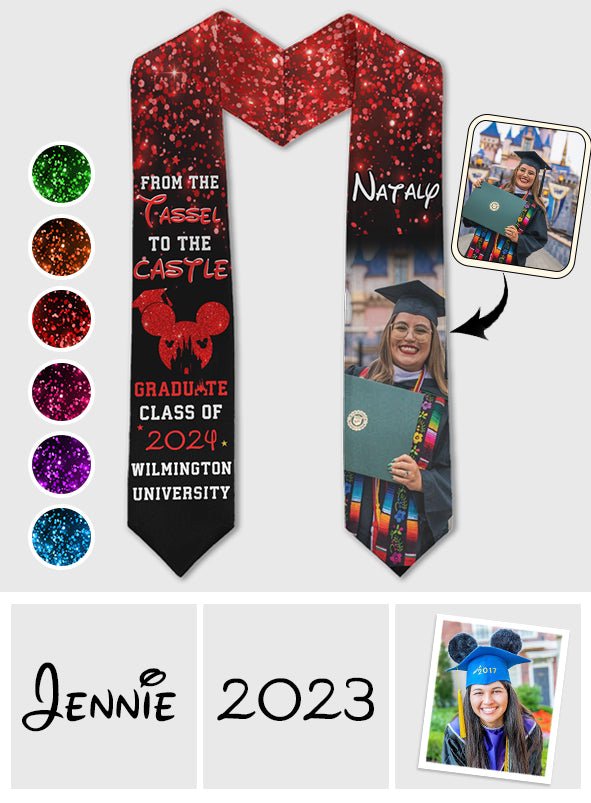 From The Tassel To The Castle - Personalized Graduation Graduation Stole