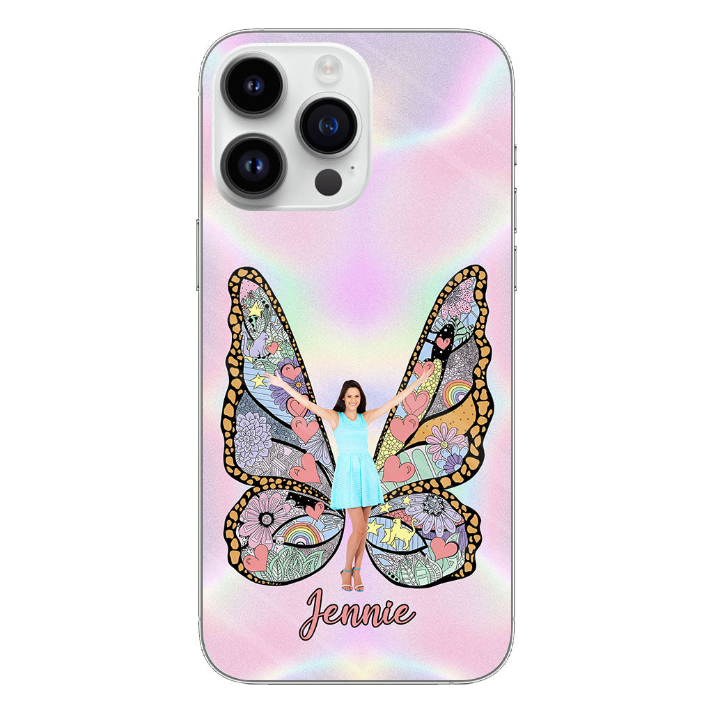Custom Photo Butterfly - Personalized Clear Phone Case