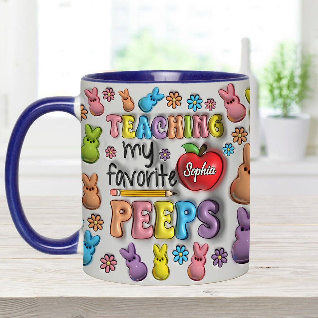 Teaching My Favorite Bunnies - Personalized Teacher Accent Mug