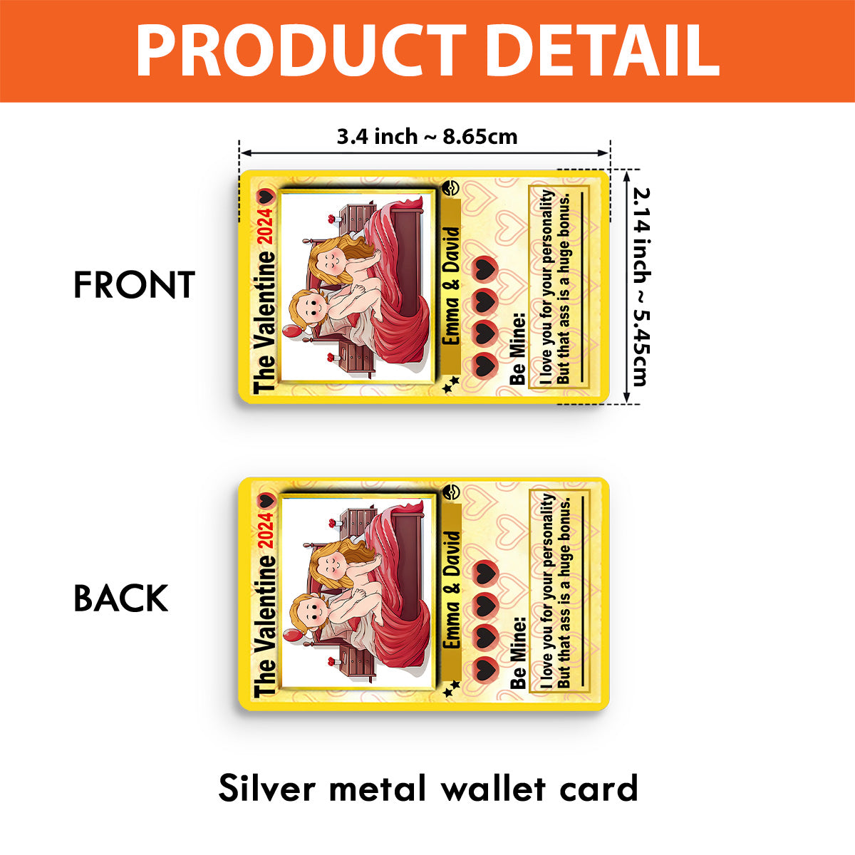 I Choose You - Personalized Couple Wallet Insert Card