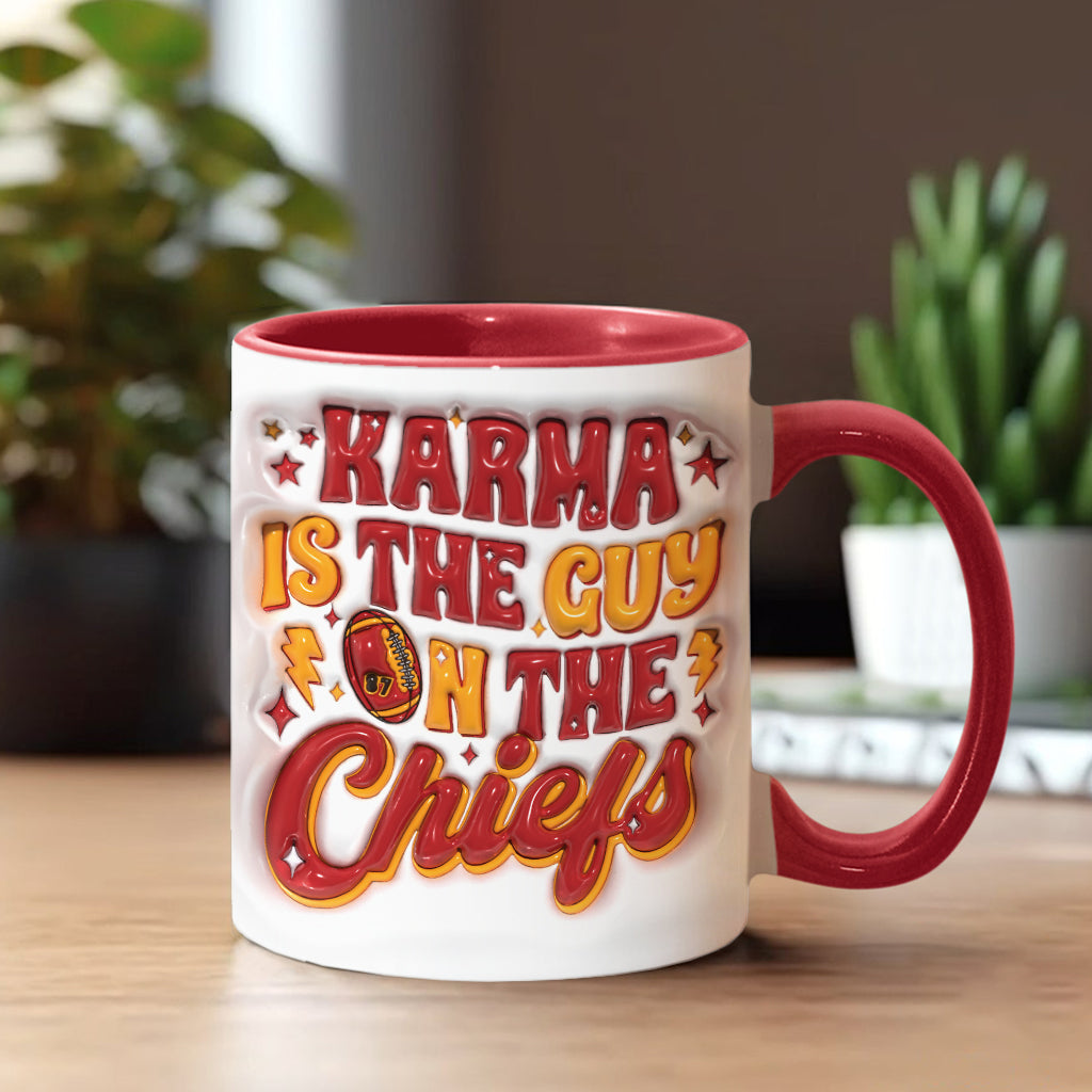 Karma Is The Guy Inflated - Tay-tay Lover Accent Mug
