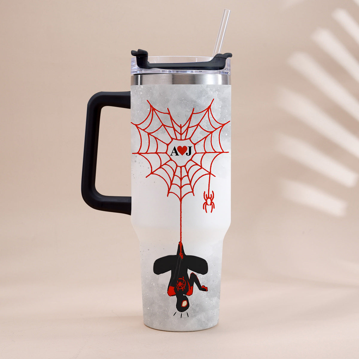 Love You In Every Multiverse - Personalized Couple Tumbler With Handle