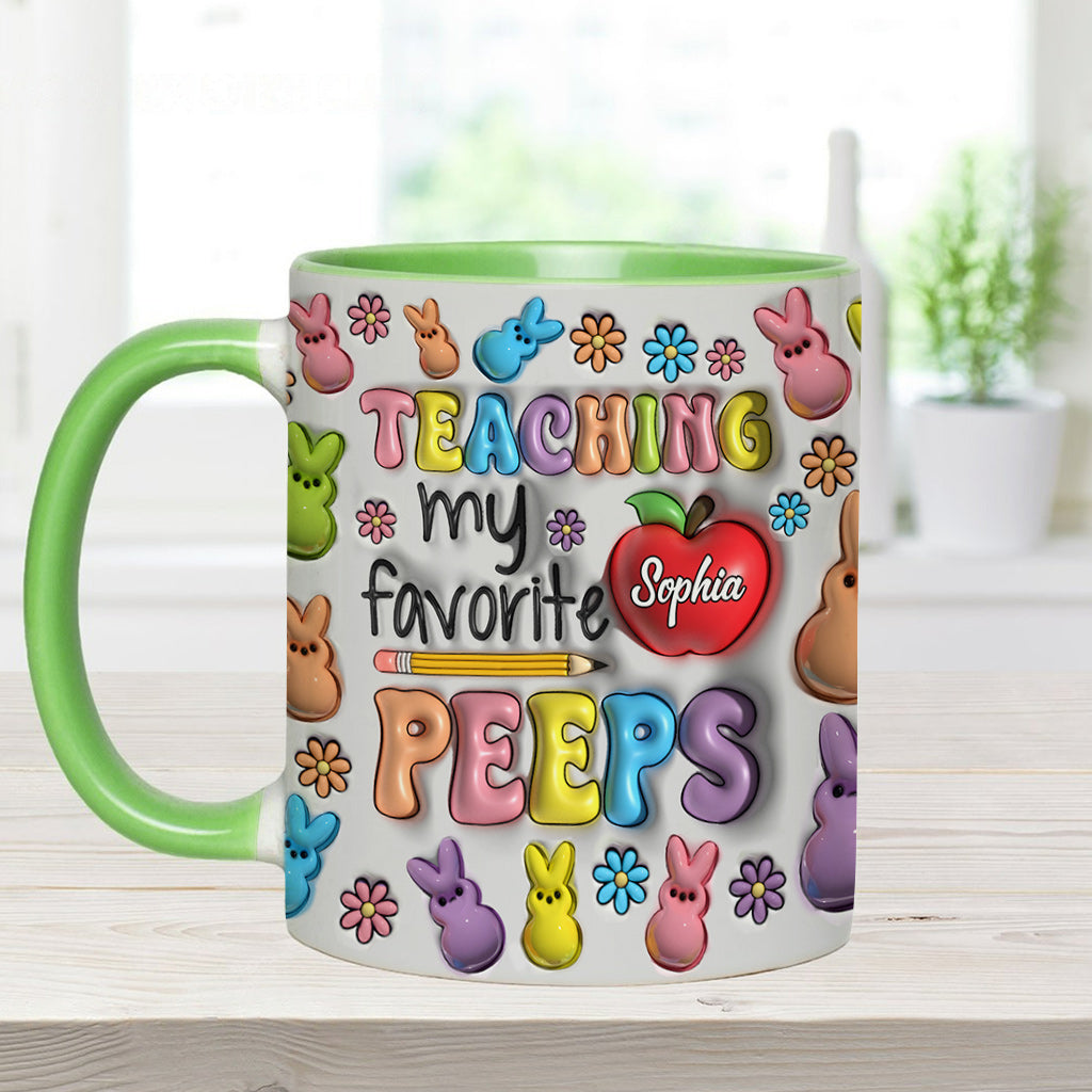 Teaching My Favorite Bunnies - Personalized Teacher Accent Mug