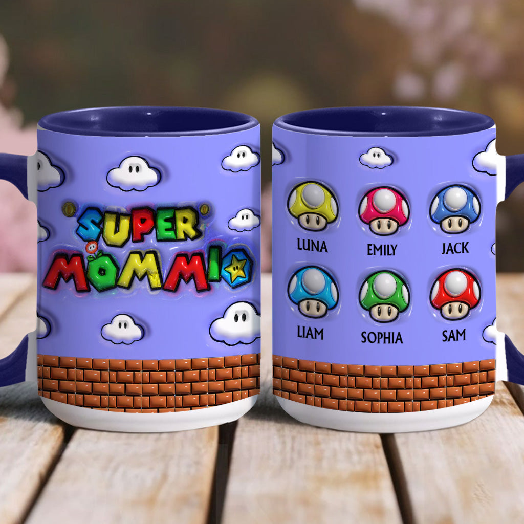 Super Mommio - Personalized Super Plumber Accent Mug