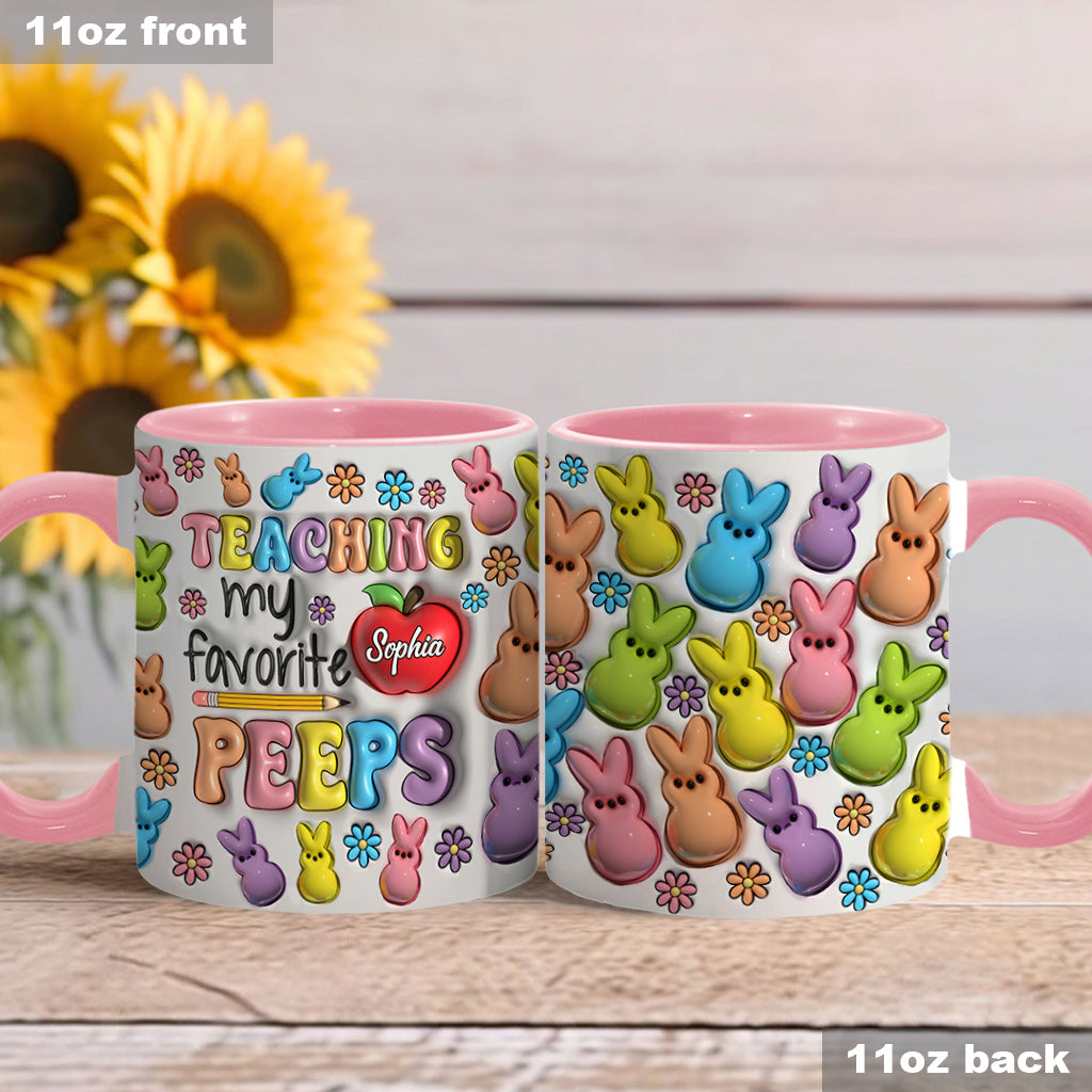 Teaching My Favorite Bunnies - Personalized Teacher Accent Mug