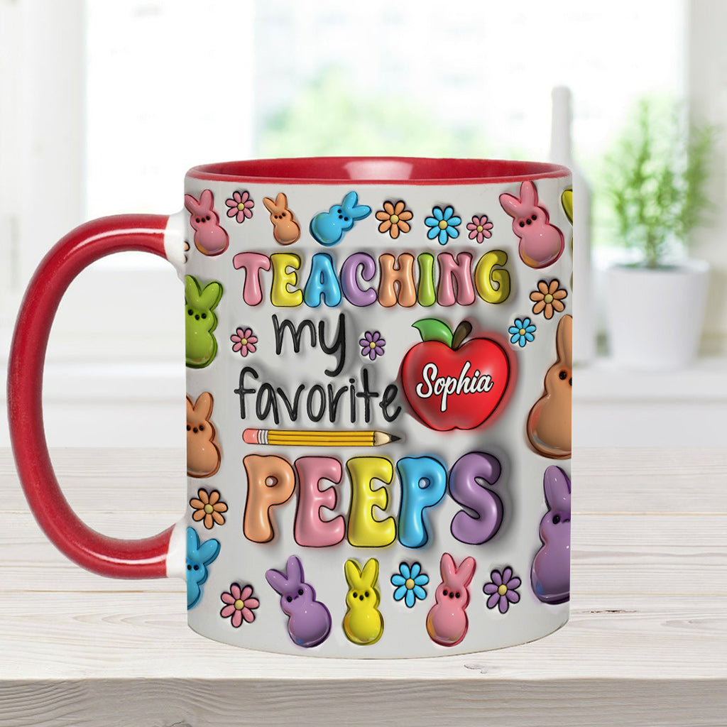 Teaching My Favorite Bunnies - Personalized Teacher Accent Mug