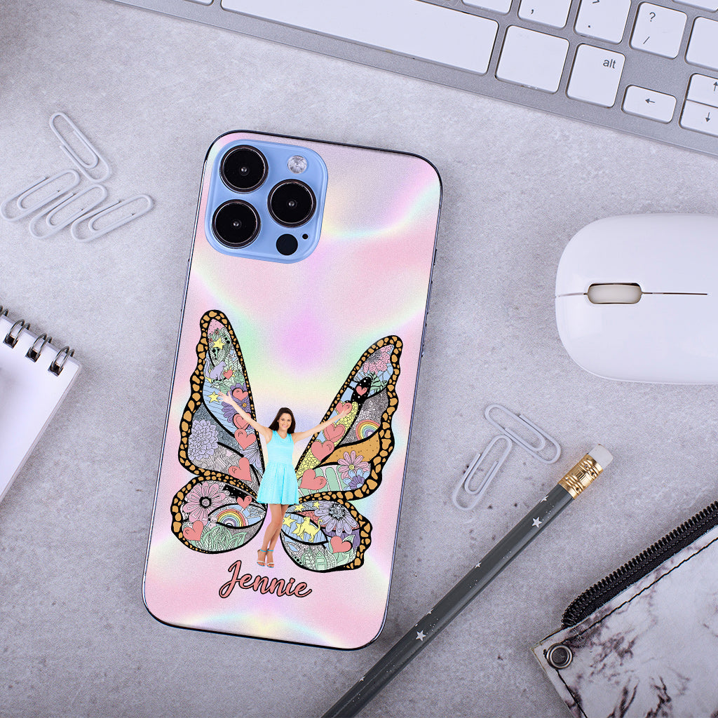 Custom Photo Butterfly - Personalized Clear Phone Case