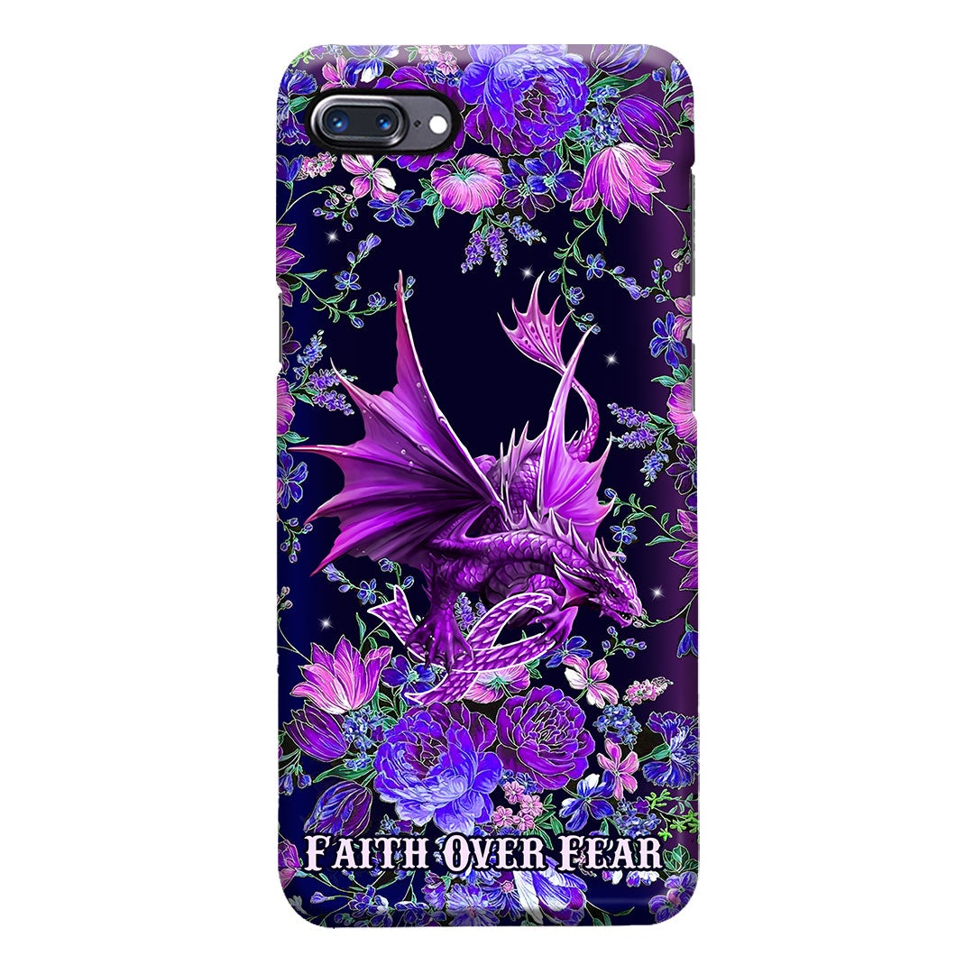 Faith Over Fear Dragon - Cystic Fibrosis Awareness Phone Case